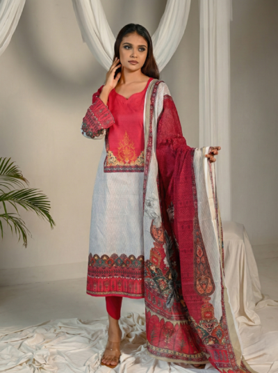 Printed Cotton 3 piece - Unstitched