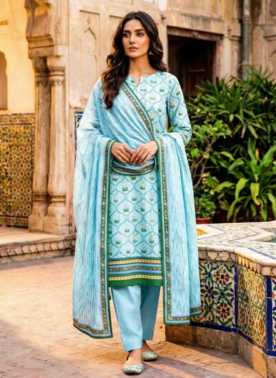 Printed Cotton 3 piece - Unstitched