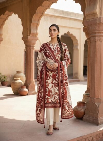 Printed Cotton 3 piece - Unstitched