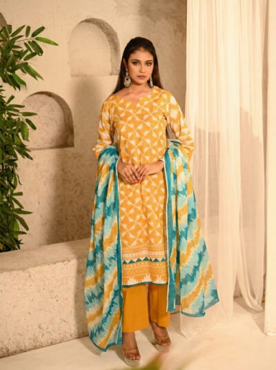 Printed Cotton 3 piece - Unstitched