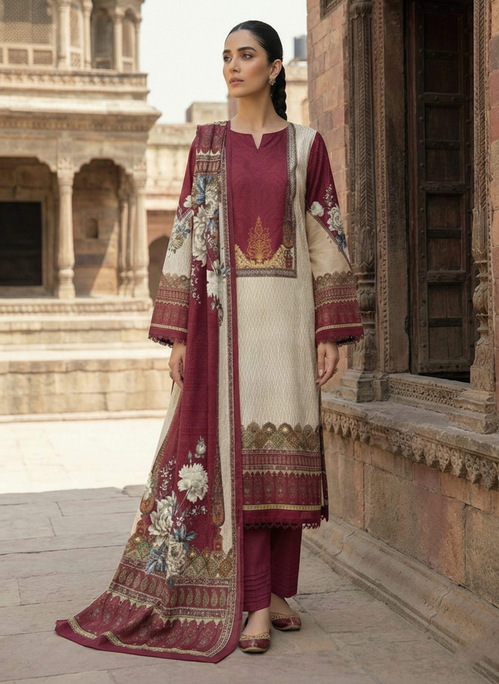 Printed Cotton 3 piece - Unstitched