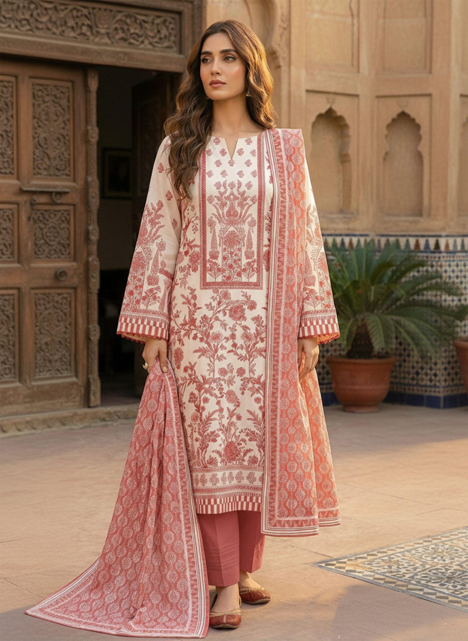 Printed Cotton 3 piece - Unstitched