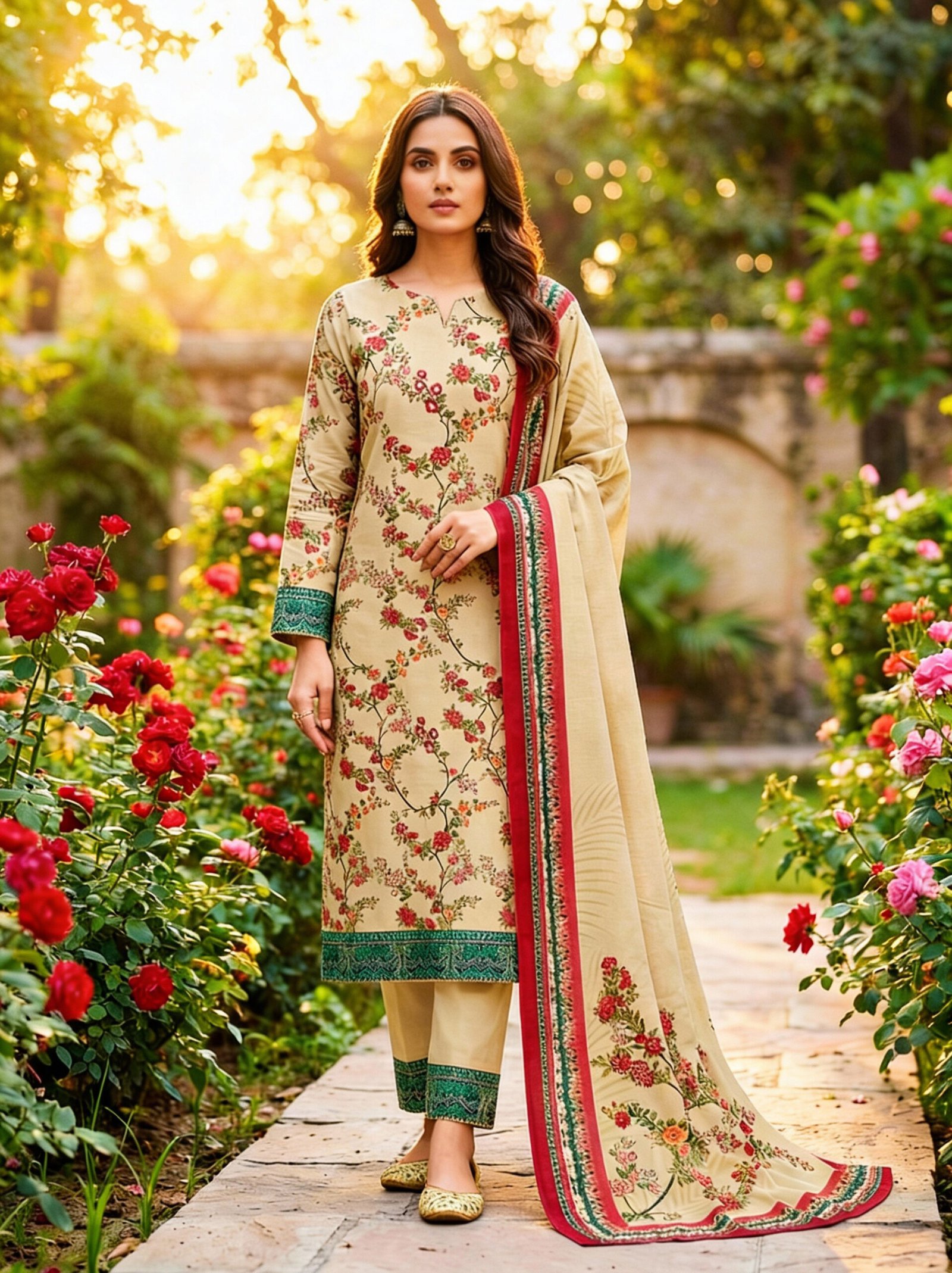 Printed Cotton 3 piece - Unstitched