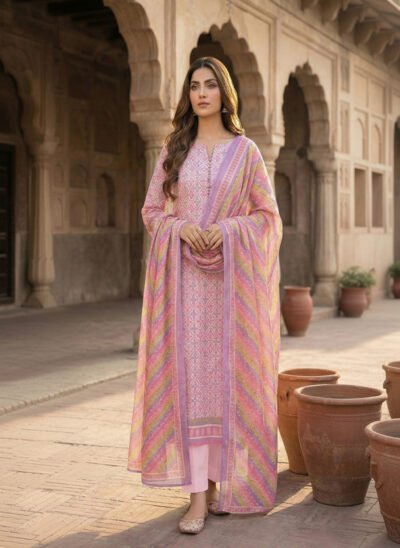 Printed Cotton 3 piece - Unstitched