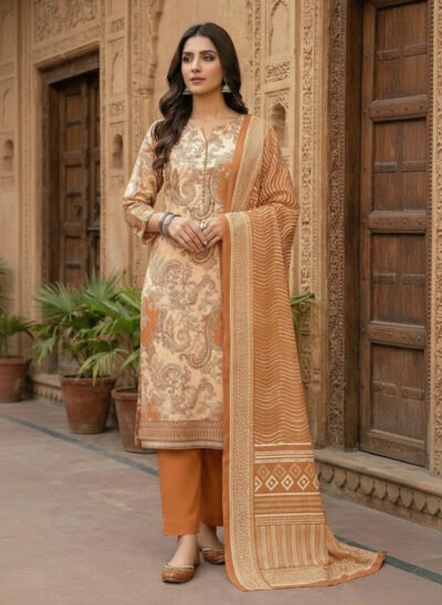 Printed Cotton 3 piece - Unstitched