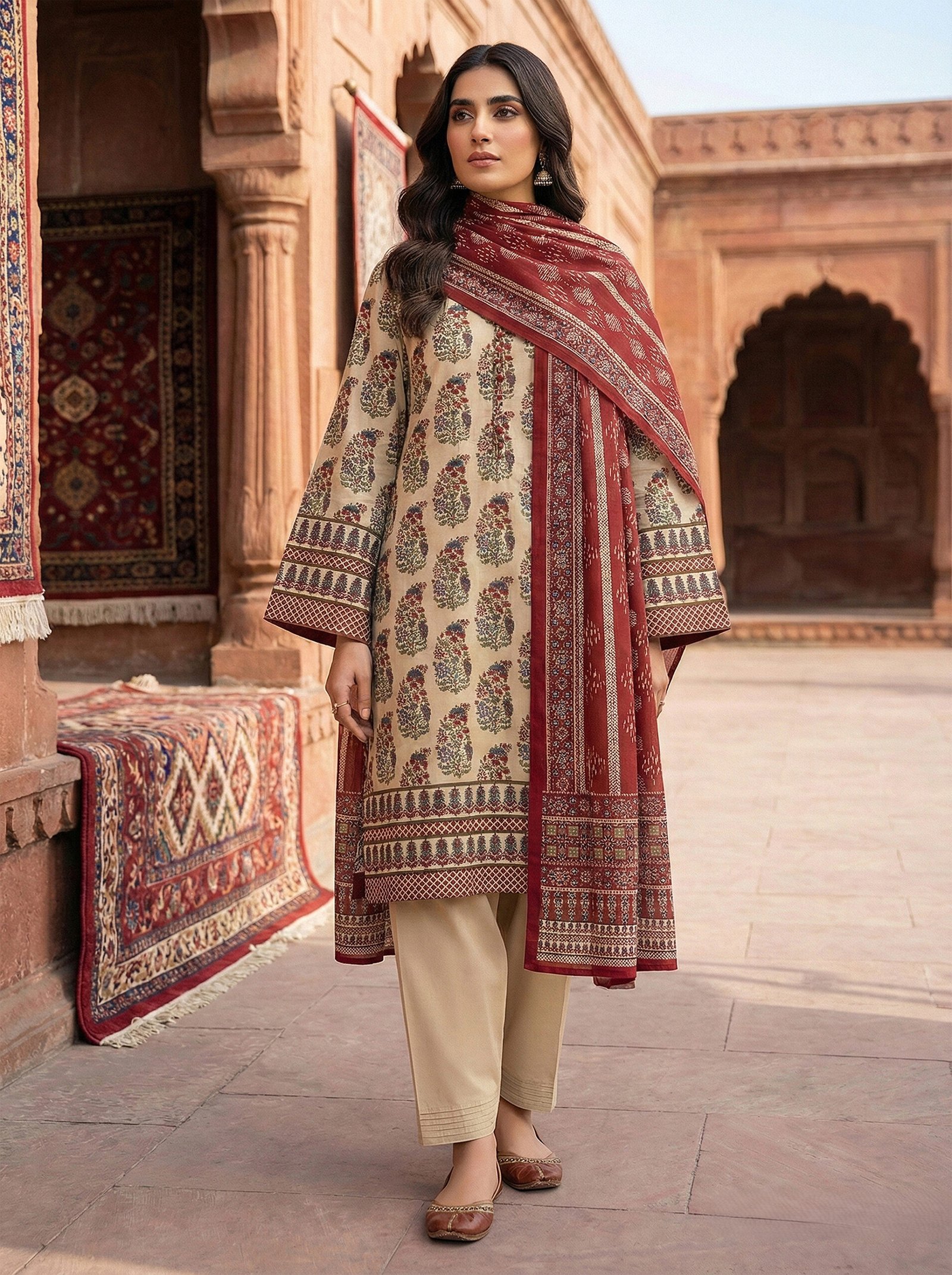 Printed Cotton 3 piece - Unstitched