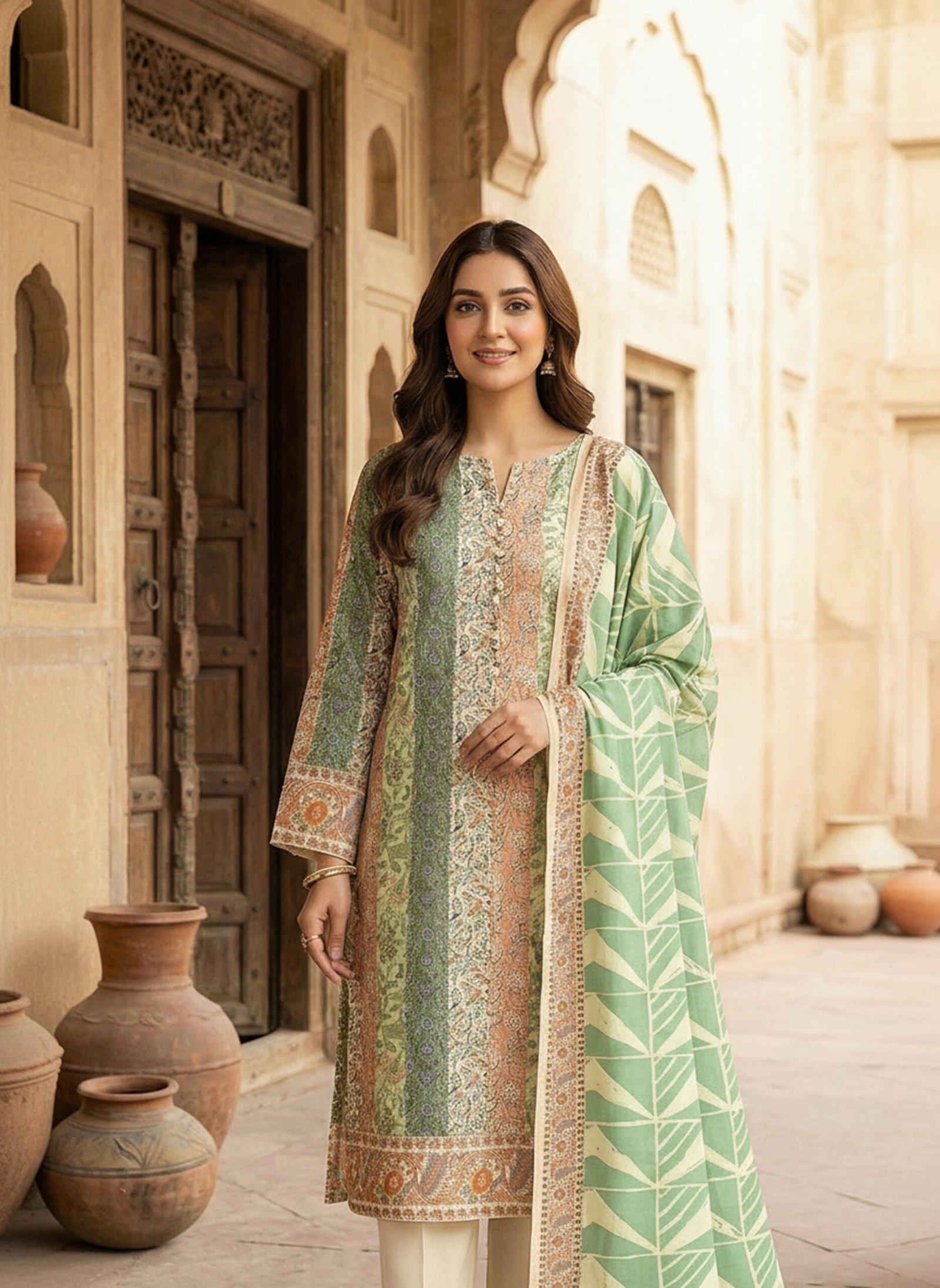 Printed Cotton 3 piece - Unstitched