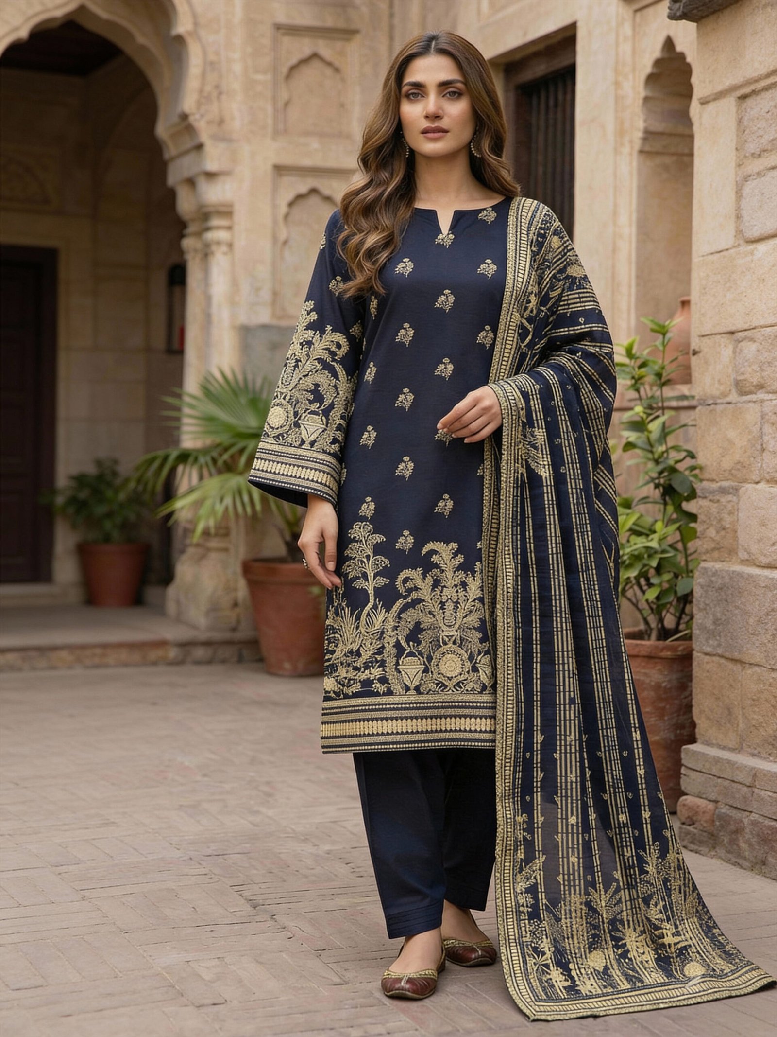 Printed Cotton 3 piece - Unstitched